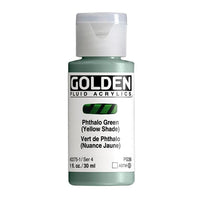 GOLDEN Vernice acrilica fluida 30 ml – 2275 verde ftalo (tonalità gialla)