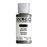 GOLDEN Vernice acrilica fluida 30 ml – 2442 Van Dyke tonalità marrone