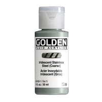 GOLDEN Vernice acrilica fluida iridescente 30 ml – 2458 acciaio