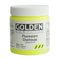 Vernice acrilica fluorescente GOLDEN Heavy Body – 4615 giallo chartreuse