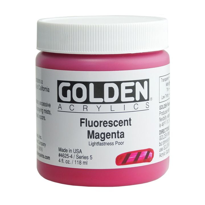 Vernice acrilica fluorescente GOLDEN Heavy Body – 4625 magenta