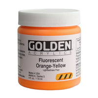 Vernice acrilica fluorescente GOLDEN Heavy Body – 4640 giallo-arancio