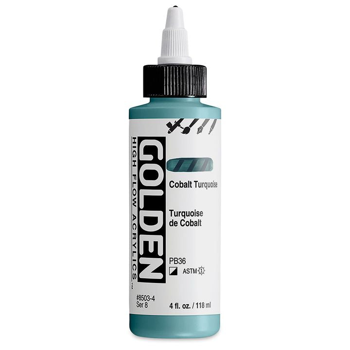 GOLDEN Vernice acrilica ad alto flusso 118 ml – 8503 Turchese cobalto