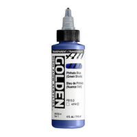 GOLDEN Vernice acrilica ad alto flusso 118 ml – 8559 Ftalok trasparente. Blu (tonalità verde)