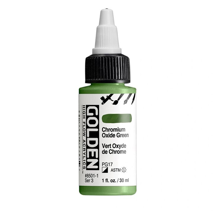 GOLDEN Vernice acrilica ad alto flusso 30 ml – 8501 Verde ossido di cromo
