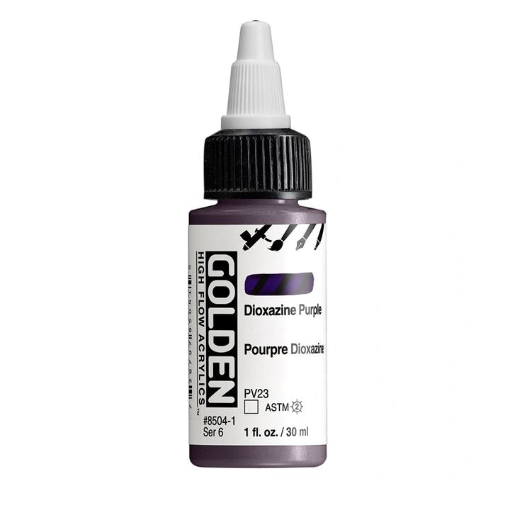 GOLDEN Vernice acrilica ad alto flusso 30 ml – 8504 Viola diossazina
