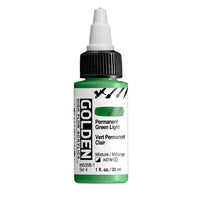 GOLDEN Vernice acrilica ad alto flusso 30 ml – 8535 Luce verde permanente