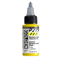 GOLDEN Vernice acrilica ad alto flusso 30 ml – 8555 Benzimidazolone trasparente giallo medio