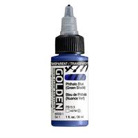 GOLDEN Vernice acrilica ad alto flusso 30 ml – 8559 Ftalok trasparente. Blu (tonalità verde)