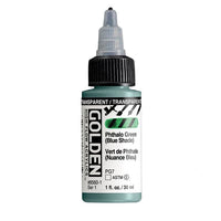 GOLDEN Vernice acrilica ad alto flusso 30 ml – 8560 Ftalok trasparente. Verde (tonalità blu)