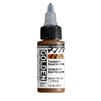 GOLDEN Vernice acrilica ad alto flusso 30 ml – 8562 Ossido di ferro marrone trasparente