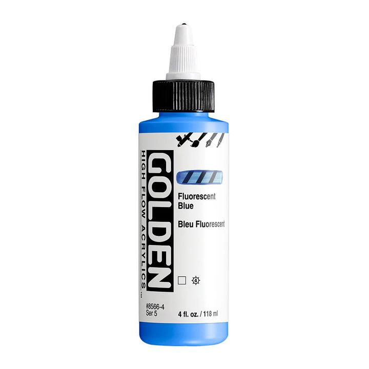 GOLDEN Vernice acrilica fluorescente ad alto flusso 118 ml – 8566 Blu
