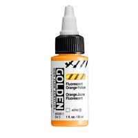 GOLDEN Vernice acrilica fluorescente ad alto flusso 30 ml – 8506 Arancione-Giallo