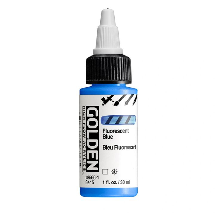 GOLDEN Vernice acrilica fluorescente ad alto flusso 30 ml – 8566 Blu