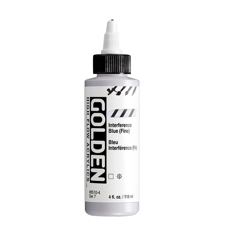 GOLDEN Vernice acrilica ad alto flusso di interferenza 118 ml – 8510 Blu Fine
