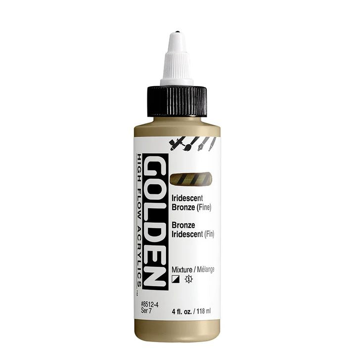 GOLDEN Vernice acrilica iridescente ad alto flusso 118 ml – 8512 Bronzo Fine