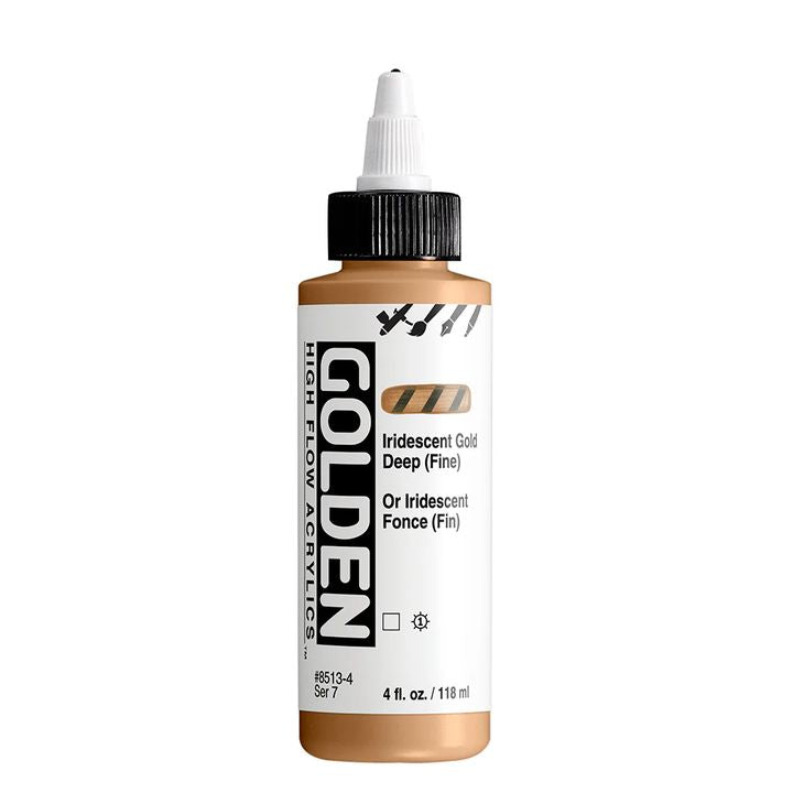 GOLDEN Vernice acrilica iridescente ad alto flusso 118 ml – 8513 Oro Profondo Delicato