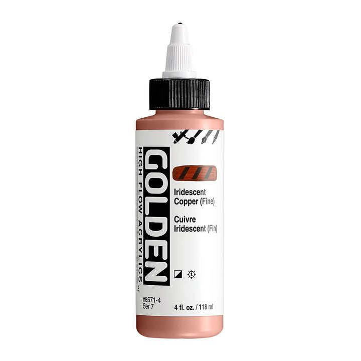 GOLDEN Vernice acrilica iridescente ad alto flusso 118 ml – 8571 Rame Fine