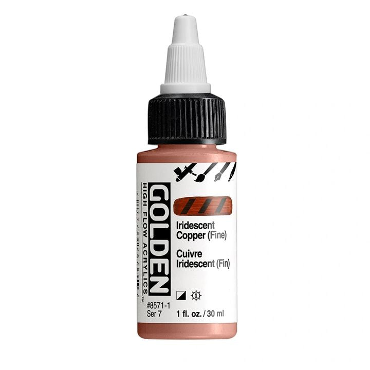 GOLDEN Vernice acrilica iridescente ad alto flusso 30 ml – 8571 Rame Fine