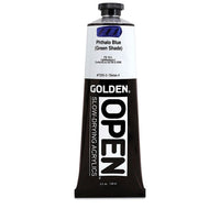 GOLDEN OPEN Vernice acrilica ad asciugatura lenta 148 ml – 7255 Blu ftalocianina (tonalità verde)