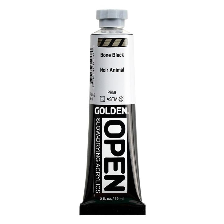 GOLDEN OPEN Vernice acrilica ad asciugatura lenta 59 ml – 7010 Nero osso