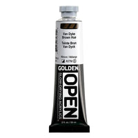 GOLDEN OPEN Vernice acrilica ad asciugatura lenta 59 ml – 7462 Van Dyke tinta marrone