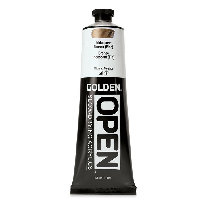 GOLDEN OPEN Vernice acrilica iridescente ad asciugatura lenta 148 ml – 7481 Bronzo Fine