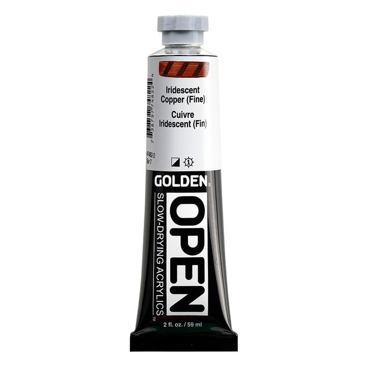 GOLDEN OPEN Vernice acrilica iridescente ad asciugatura lenta – 7482 Medená Jemná