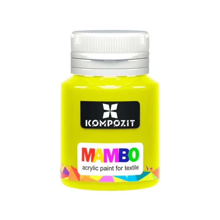 MAMBO Vernice acrilica per tessuti e pelle 20 ml – 03 Giallo limone