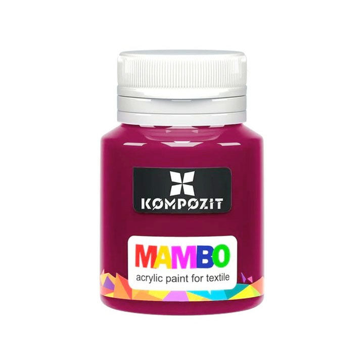 MAMBO Vernice acrilica per tessuti e pelle 20 ml – 09 Bordeaux