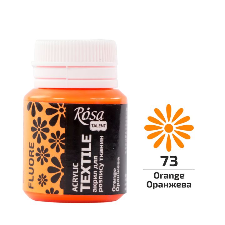 ROSA TALENT Vernice acrilica fluorescente per tessuti 20 ml – Arancione