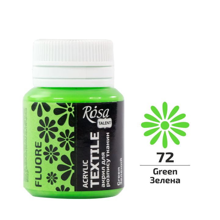 ROSA TALENT Vernice acrilica fluorescente per tessuti 20 ml – Verde
