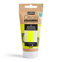 Pebeo ORIGIN Vernice acrilica 60 ml | Varie tonalità - Giallo Fluorescente