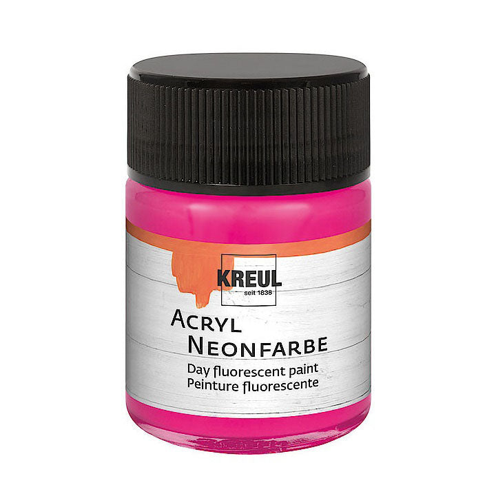 Colore acrilico KREUL FLUORESCENT 50 ml – Neon Pink