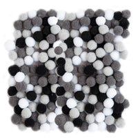 Pom Pom in acrilico, 1 cm - 120 pezzi – Bianco e nero