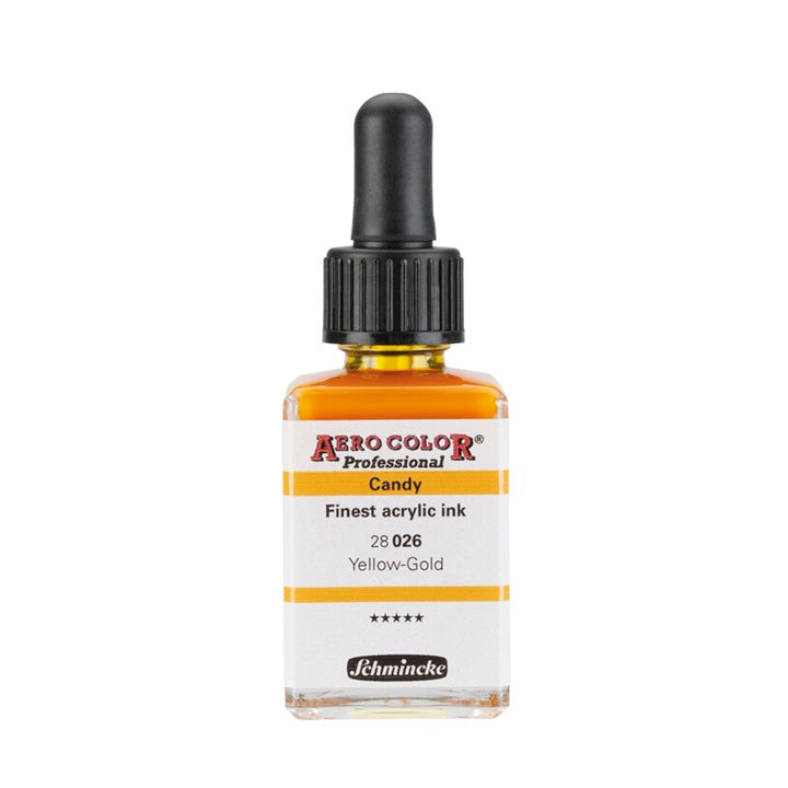 Inchiostro acrilico Schmincke AERO COLOR Professional Candy 28 ml – 026 giallo oro