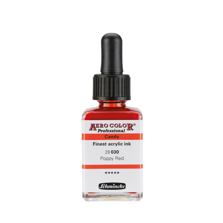 Inchiostro acrilico Schmincke AERO COLOR Professional Candy 28 ml – 030 papavero rosso