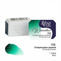 Colori ad acquerello Rosa Gallery pan 2,5 ml – 712 verde smeraldo