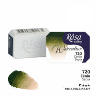 Colori ad acquerello Rosa Gallery pan 2,5 ml – 720 seppia