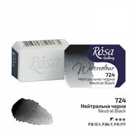 Colori ad acquerello Rosa Gallery pan 2,5 ml – 724 nero neutro