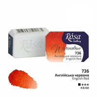 Colori ad acquerello Rosa Gallery pan 2,5 ml – 736 rosso inglese