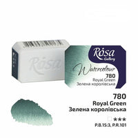 Colori ad acquerello Rosa Gallery pan 2,5 ml – 780 Verde Reale