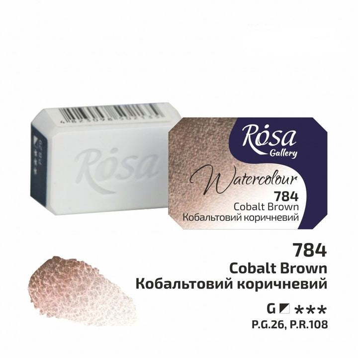 Colori ad acquerello Rosa Gallery pan 2,5 ml – 784 Marrone cobalto