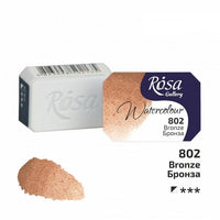 Colori ad acquerello Rosa Gallery pan 2,5 ml – 802 Bronzo