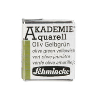 Colori ad acquarello Schmincke AKADEMIE ½ godet – 554 verde oliva giallastro