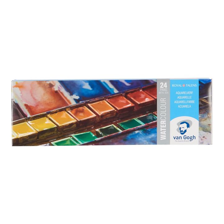 Colori ad acquerello in una scatola di metallo Van Gogh – 24 bicchiere