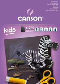 Album da disegno per bambini CANSON Kids 220 g - 10 fogli, 24 x 32 cm, incollato