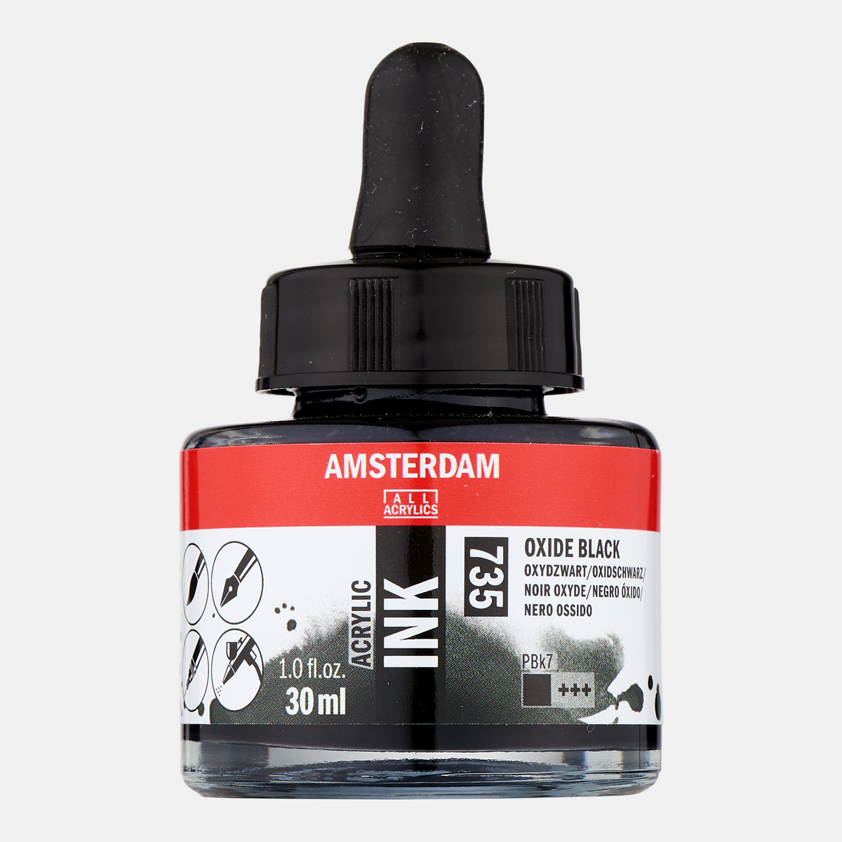 ROYAL TALENS Amsterdam Acrylic Ink inchiostro acrilico 30 ml – Nero ossido