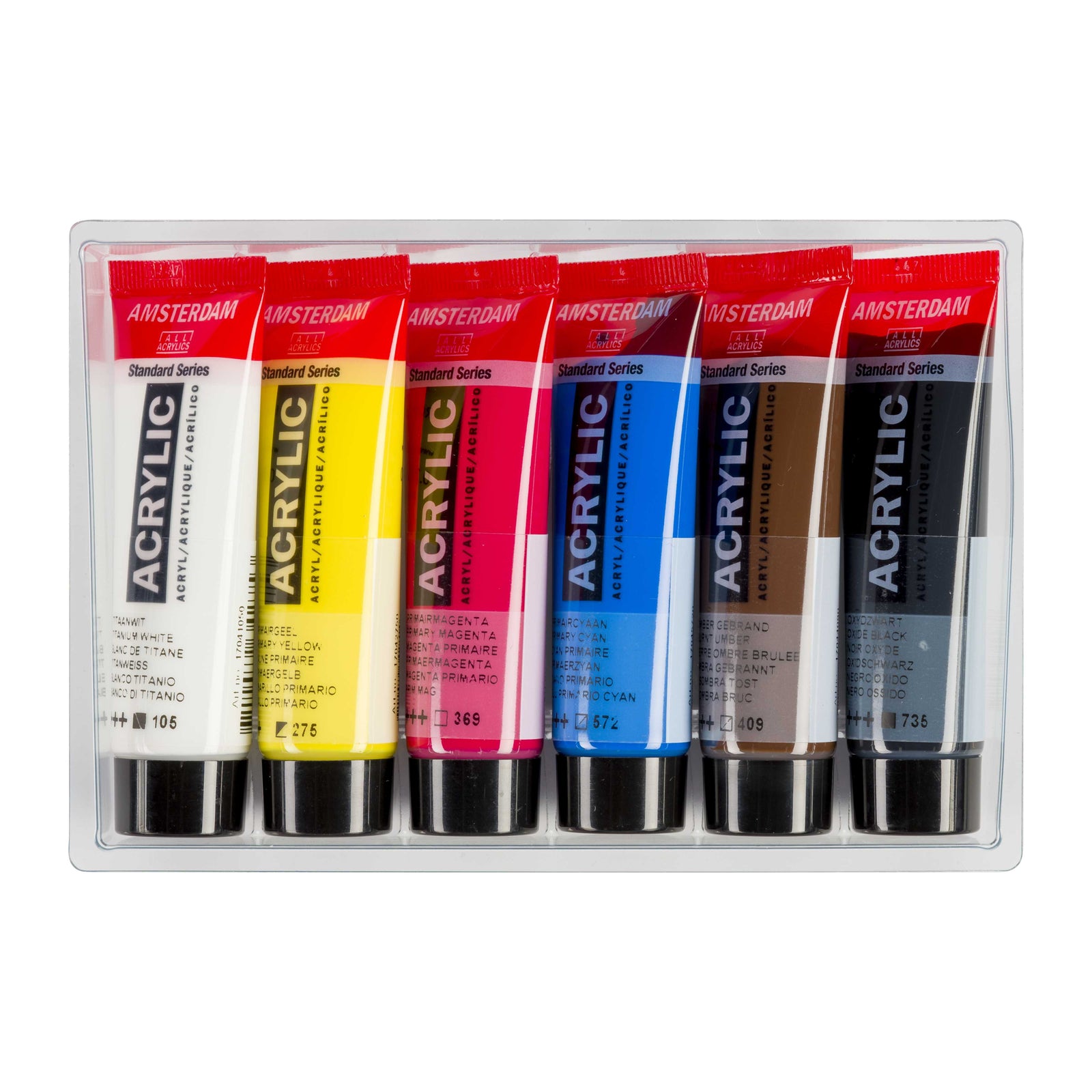 ROYAL TALENS Amsterdam set colori acrilici Primary 6 x 20 ml