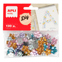 APLI strass acrilici decorativi 100 pz, mix di dimensioni e colori – fiori